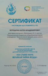 Команда "ЛОМОНОСОВЦЫ" поучаствовала в региональном веб-квесте по естествознанию "НА СТЫКЕ НАУК:ВЕЛИКАЯ ТАЙНА ВОДЫ"